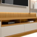 Ver imagem 5 de Rack com Painel Ripado para TV até 70 Polegadas com LED MDF 297CMX198CM São Paulo Branco