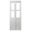 Ver imagem 3 de Porta Camarão Palheta com Vidro 210 x 70cm Linha 25 Abertura Esquerda Branco Esquadrias Bergamo
