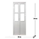Ver imagem 4 de Porta Camarão Palheta com Vidro 210 x 80cm Linha 25 Abertura Direita Branco Esquadrias Bergamo