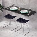 Ver imagem 3 de Mesa de Parede Dobravel Supensa com Suporte 90x38 Onix