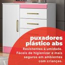 Ver imagem 6 de Cômoda para Quarto 4 Gavetas e 1 Porta Sonho Branco/Rosa
