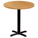 Ver imagem 1 de Mesa Ômega Ferro Preto 74 Cm (alt) Base em X Tampo Mdp Redondo 80 Cm (larg) X 2,50 Cm (alt) Samba