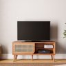 Rack para TV até 55 Polegadas Retrô com Pés 1 Porta Correr 100% MDF - 1