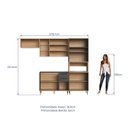 Ver imagem 4 de Cozinha Modulada Compacta Isabelle 4 Peças com Torre Quente para 2 Fornos Cinza/Freijo/Grafite