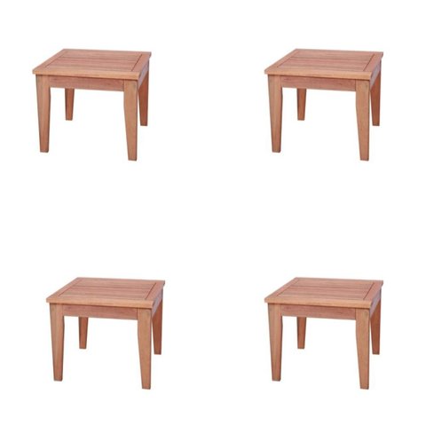 Conjunto 4 Mesas de Centro Roma Madeira Maciça