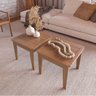 Conjunto 4 Mesas de Centro Roma Madeira Maciça - 4