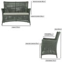 Ver imagem 2 de Jogo Sofá e 2 Poltronas de Área Igapó Alumínio Pintura Marrom Corda Náutica Estofado 3 Trama