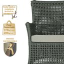 Ver imagem 5 de Jogo Sofá e 2 Poltronas de Área Igapó Alumínio Pintura Marrom Corda Náutica Estofado 3 Trama