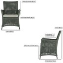 Ver imagem 3 de Jogo Sofá e 2 Poltronas de Área Igapó Alumínio Pintura Marrom Corda Náutica Estofado 3 Trama