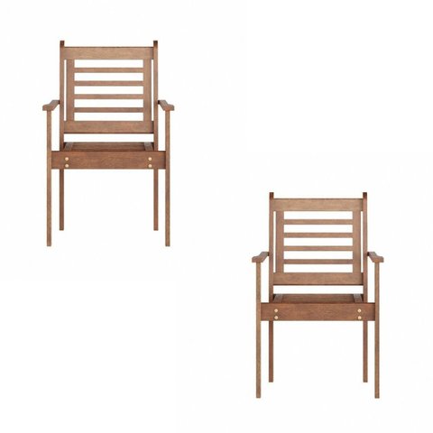 Conjunto 2 Cadeiras Pink Sands Madeira Maciça