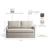 Sofa Cama 2 Lugares 153x68x86cm Charlie - 4
