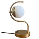 Ver imagem 4 de Abajur Luminaria de Mesa Moderno Curvado com Globo 10cm e Lâmpada Branco Quente Decoração Casa