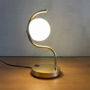 Ver imagem 2 de Abajur Luminaria de Mesa Moderno Curvado com Globo 10cm e Lâmpada Branco Quente Decoração Casa
