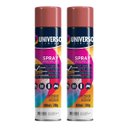 Ver imagem 2 de Tinta Spray 400ml Vermelho Uso Geral em Aço Ferro Gesso Cerâmica Couro | Universo | Kit 02 Un