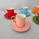 Ver imagem 6 de Conjunto Xícaras com Pires Chá 190ml Coloridas 12 Peças