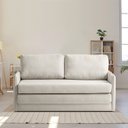 Ver imagem 1 de Sofá Cama 2 Lugares 153x68x86cm Charlie Bege/Veludo