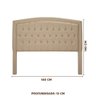 Cabeceira Casal Estofada Bege Nute Shop Jm - 2