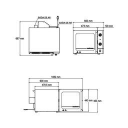 Forno Turbo Smart Convector Eletrico Preto e Inox - 6