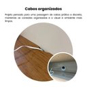 Ver mais imagens de Rack Suspenso 180cm 2 Portas 1 Gaveta David Artely Marrom Off White
