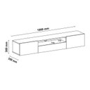 Ver imagem 4 de Rack Suspenso 180cm 2 Portas 1 Gaveta David Artely Marrom Off White