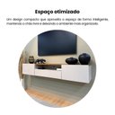 Ver imagem 7 de Rack Suspenso 180cm 2 Portas 1 Gaveta David Artely Marrom Off White
