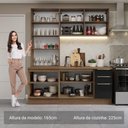 Ver mais imagens de Armário de Cozinha Completa 190cm Lux Madesa Rustic Preto