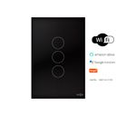 Ver imagem 1 de Interruptor Touch Glass 3 Botões Wifi Preto Lumenx 4x2