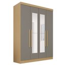 Ver imagem 3 de Guarda Roupa Max Plus 4 Portas 2 Gavetas com Espelho Jequitibá/granizo - Pnr Móveis