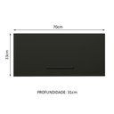 Ver mais imagens de Armário Aéreo de Cozinha Agata 70cm 1 Porta Branco Preto