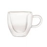 Conjunto 2 Xicaras Cafe Dupla Parede Vidro Heart 80ml Lyor - 2