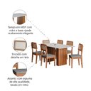 Ver imagem 5 de Conjunto de Mesa Sala de Jantar Ripada Tampo com Vidro 1,60m 6 Cadeiras Santiago Dobuê
