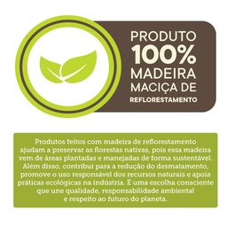 Banco 3 Lugares em Madeira Maciça 150cm Grimaldi Espresso Móveis - 7