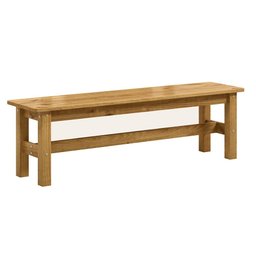 Banco 3 Lugares em Madeira Maciça 150cm Grimaldi Espresso Móveis - 2