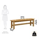 Ver imagem 4 de Banco 3 Lugares 100% Madeira Maciça 150cm Grimaldi Espresso Móveis Marrom/Nogueira