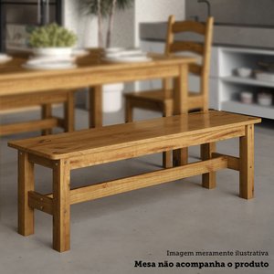 Banco 3 Lugares em Madeira Maciça 150cm Grimaldi Espresso Móveis