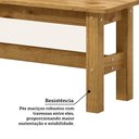 Ver imagem 7 de Banco 3 Lugares 100% Madeira Maciça 150cm Grimaldi Espresso Móveis Marrom/Nogueira