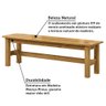 Banco 3 Lugares em Madeira Maciça 150cm Grimaldi Espresso Móveis - 4
