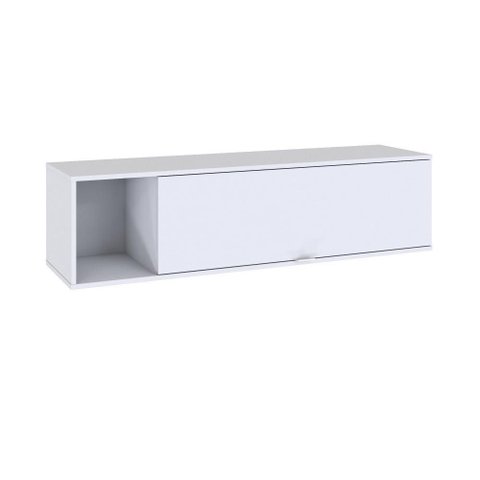 Armário Aéreo com Nicho e Porta Basculante 35x135x35cm Wlnp135 Branco Chess