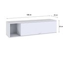 Ver imagem 6 de Armário Aéreo com Nicho e Porta Basculante 35x135x35cm Wlnp135 Branco Chess