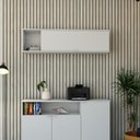 Ver imagem 4 de Armário Aéreo com Nicho e Porta Basculante 35x135x35cm Wlnp135 Branco Chess