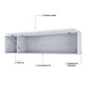 Ver imagem 3 de Armário Aéreo com Nicho e Porta Basculante 35x135x35cm Wlnp135 Branco Chess