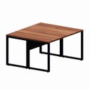 Ver imagem 3 de Plataforma de Trabalho Retangular F5 Office Industrial 120cm Nogal com Preto