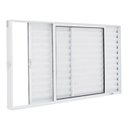 Ver imagem 2 de Janela Veneziana de Alumínio 3 Folhas 100 x 80cm Linha Modular Preto Esquadrias Bergamo