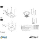 Ver mais imagens de Mesa Lateral Quadrada c/ Prateleira 43cm Pés em Madeira Oslo Hanover - Artesano