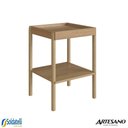 Ver imagem 5 de Mesa Lateral Quadrada c/ Prateleira 43cm Pés em Madeira Oslo Hanover - Artesano