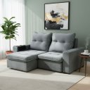 Ver imagem 2 de Sofá Luiza Bom Pastor 3 Lugares 2,00 M Veludo Luxo Chumbo