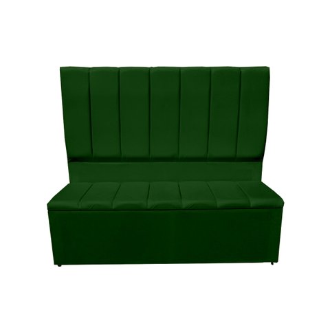 Kit Cabeceira e Recamier Baú para Cama Box Casal Queen:verde