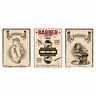 Kit 3 Quadro Decorativo Barbearia Salão Cabeleleiro Vintage 40x28cm - 2