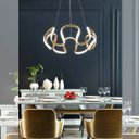 Ver imagem 5 de Pendente Ondas Dourado Led 48w Bivolt 3 Cores 3000k 4000k 6500k Alumínio e Silicone Design Moderno