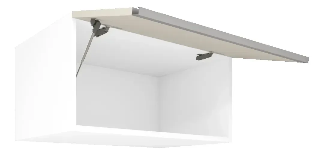 Armário de Cozinha Aéreo 60cm Bege e Branco Mdf - Lavanderia - 3